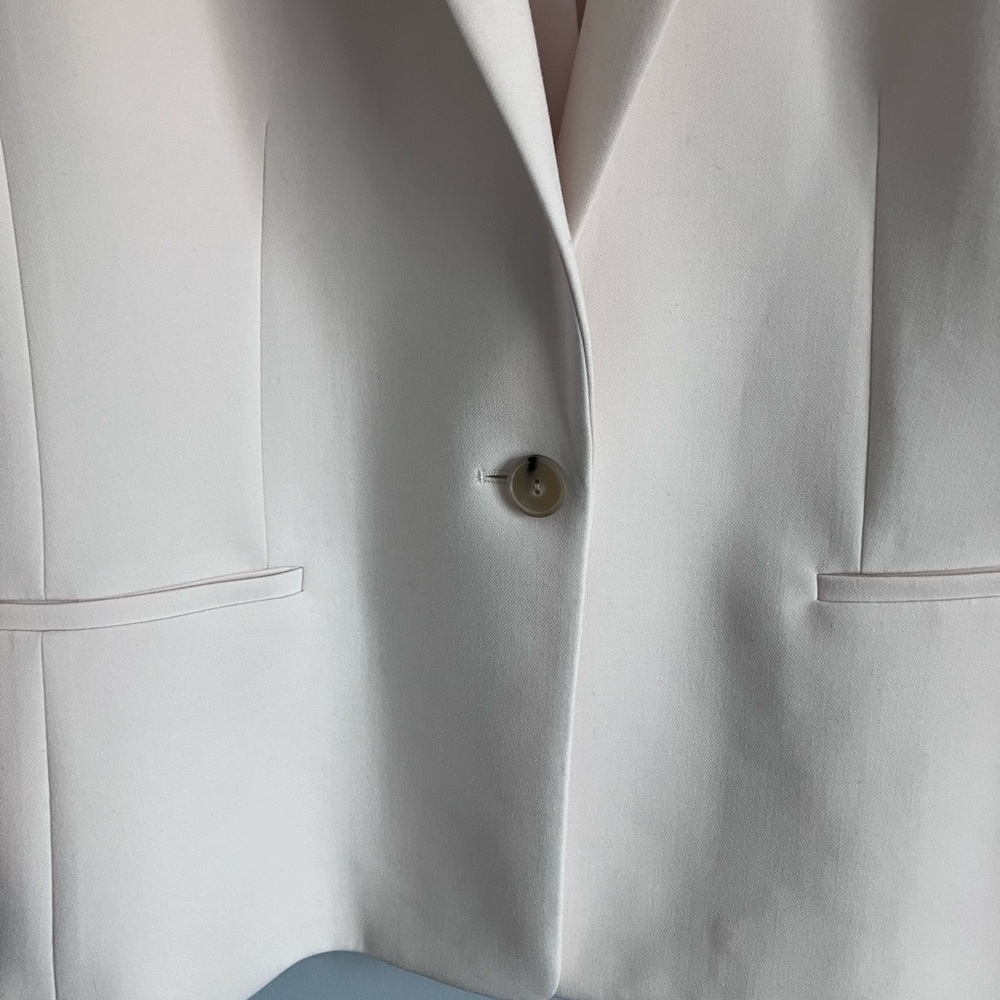 VINCE Shrunken Elegant Cream Blazer Size 14 - Picture 4 of 13